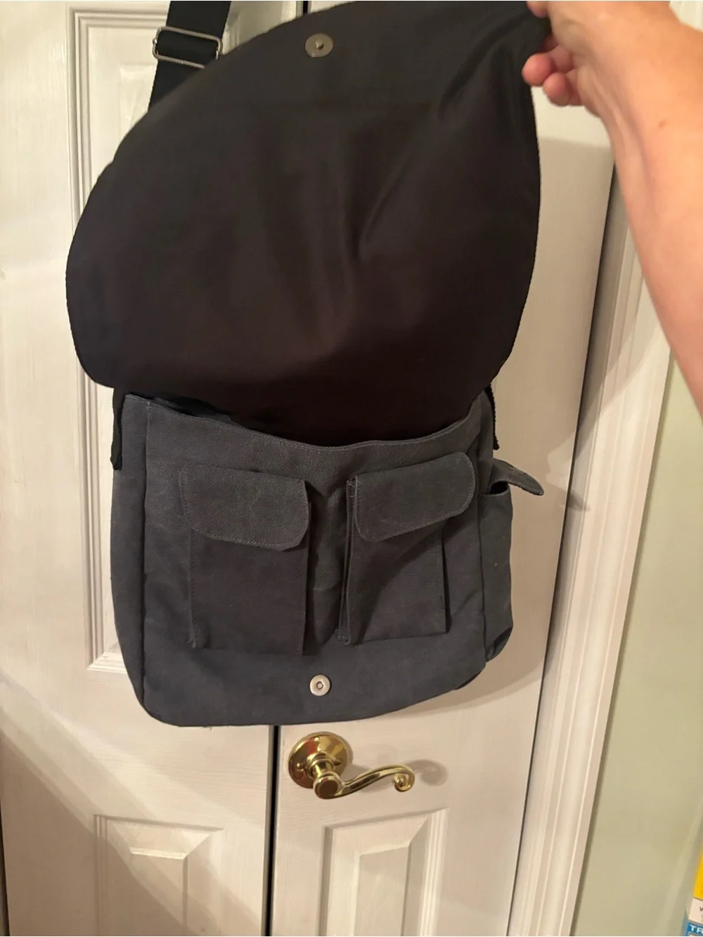 Jurassic World Graphic Messenger Bag - Gray with Red Accent